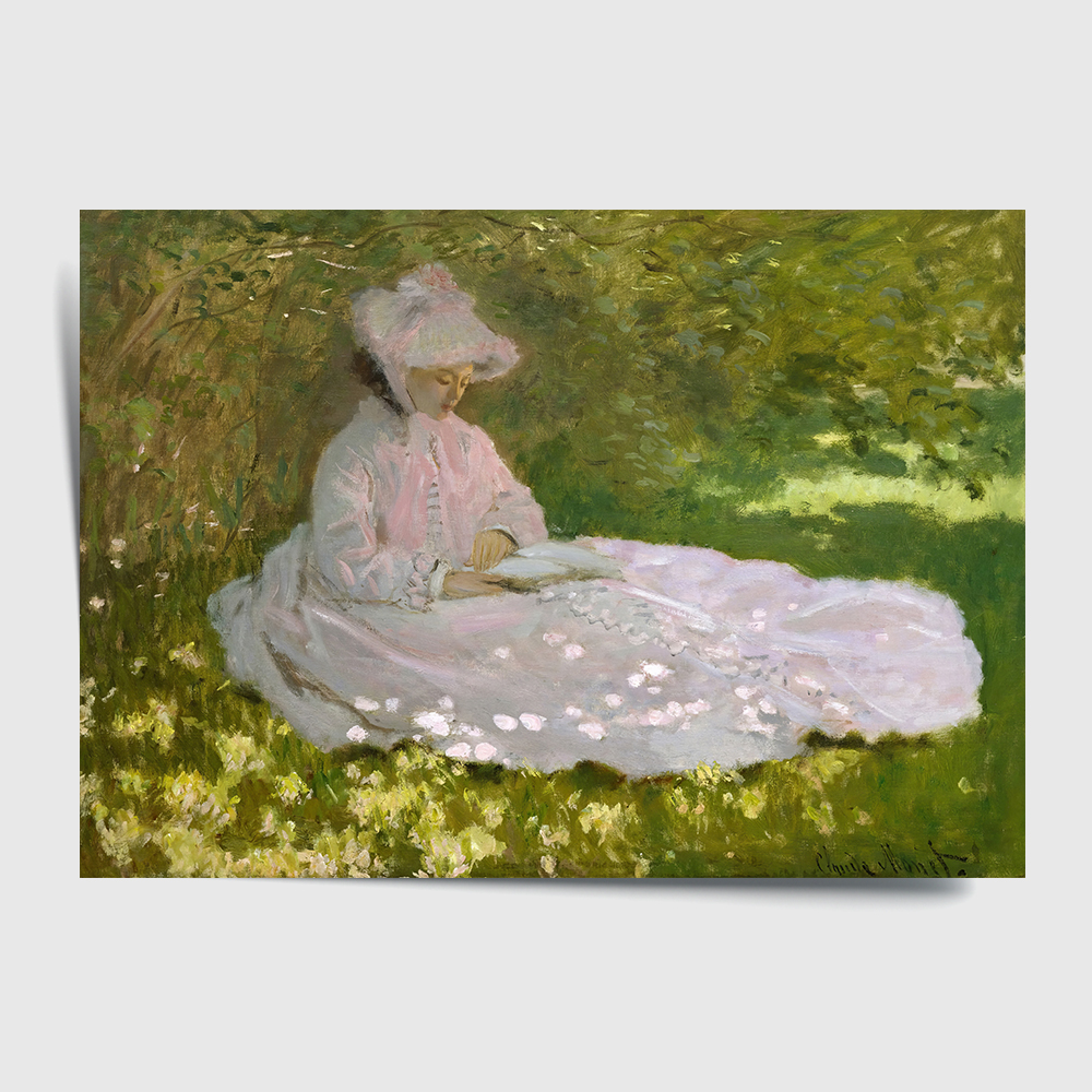 클로드 모네 인테리어 그림 액자 포스터 명화 Springtime 1872 - 상세 이미지 2