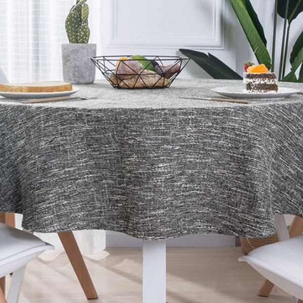 내추럴 린넨 원형 식탁보 패브릭 린넨 테이블보 2인용