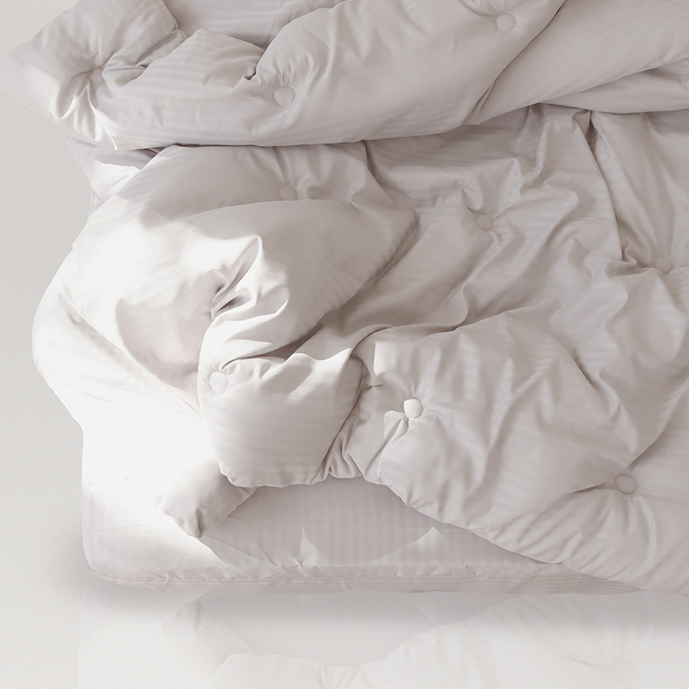 프리즈 먼지없는 호텔식 스트라이프 마이크로 도비 사계절 침대 매트리스 커버 홑겹 Q