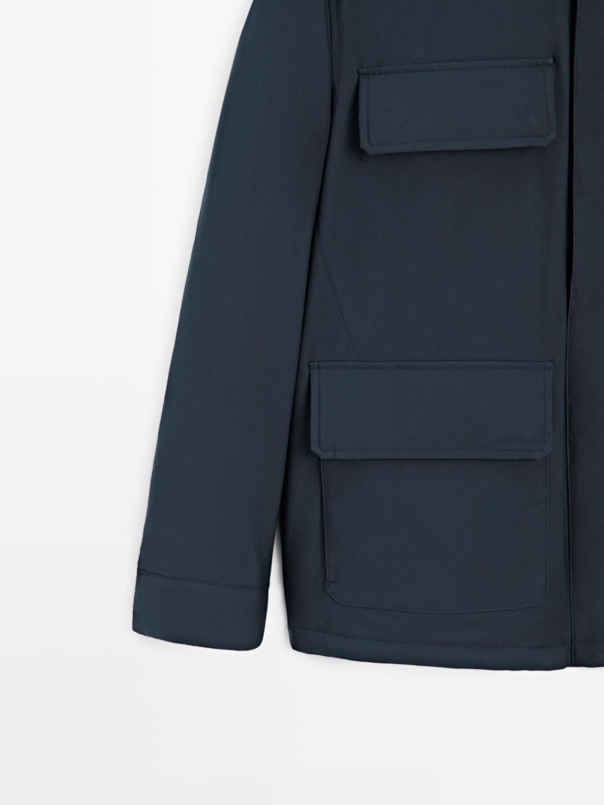 마시모두띠 워터리펠런트 패딩 자켓 포켓 후드 3105/445 NAVY BLUE 이미지 8