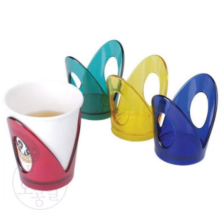 [지아오협력사]오공일 종이컵홀더 컵받침 4개입 핫홀더