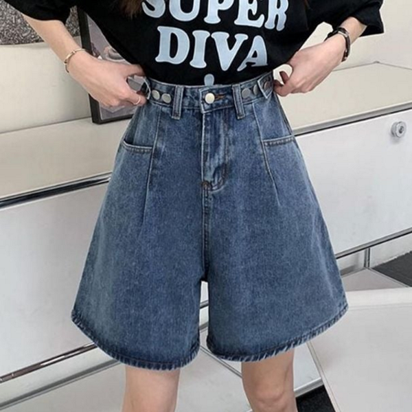 캐주얼 여성 와이드 팬츠 데일리 여성 반바지 여름 - 상품 이미지