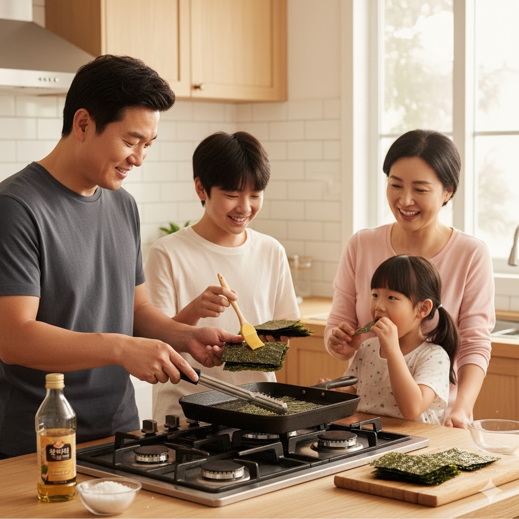 명식품본사 파래김 100매 구워 쌈싸먹는김 화입건조 식당식자재 도매가 225g, 10개 - 상세 이미지 4