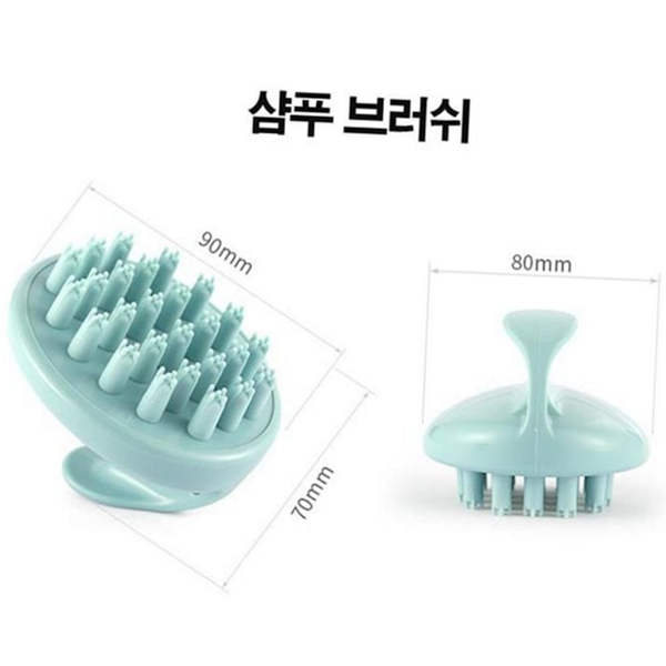 실리콘 샴푸 브러쉬 세정용 두피 브러쉬 마사지 각질 - 상품 이미지