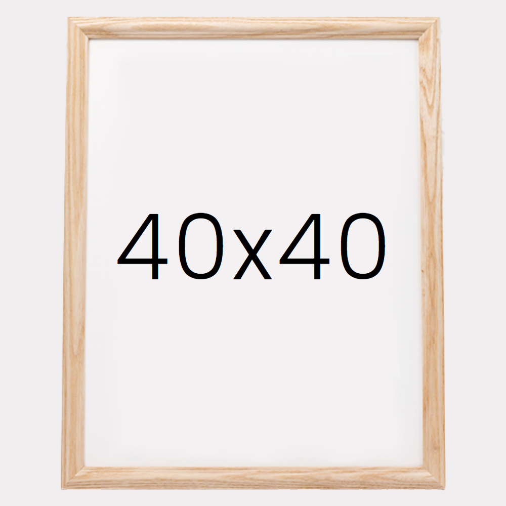 앤디크라인 원목액자 웨딩액자 우드 아크릴 프레임 스튜디오 틀 40x40 400x400mm, 내츄럴 - 상품 이미지
