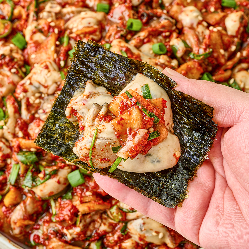제철 생굴무침 생굴 무침 굴 반찬 통영 30년 전통 밥도둑 원조 굴무침 330g 이미지 6