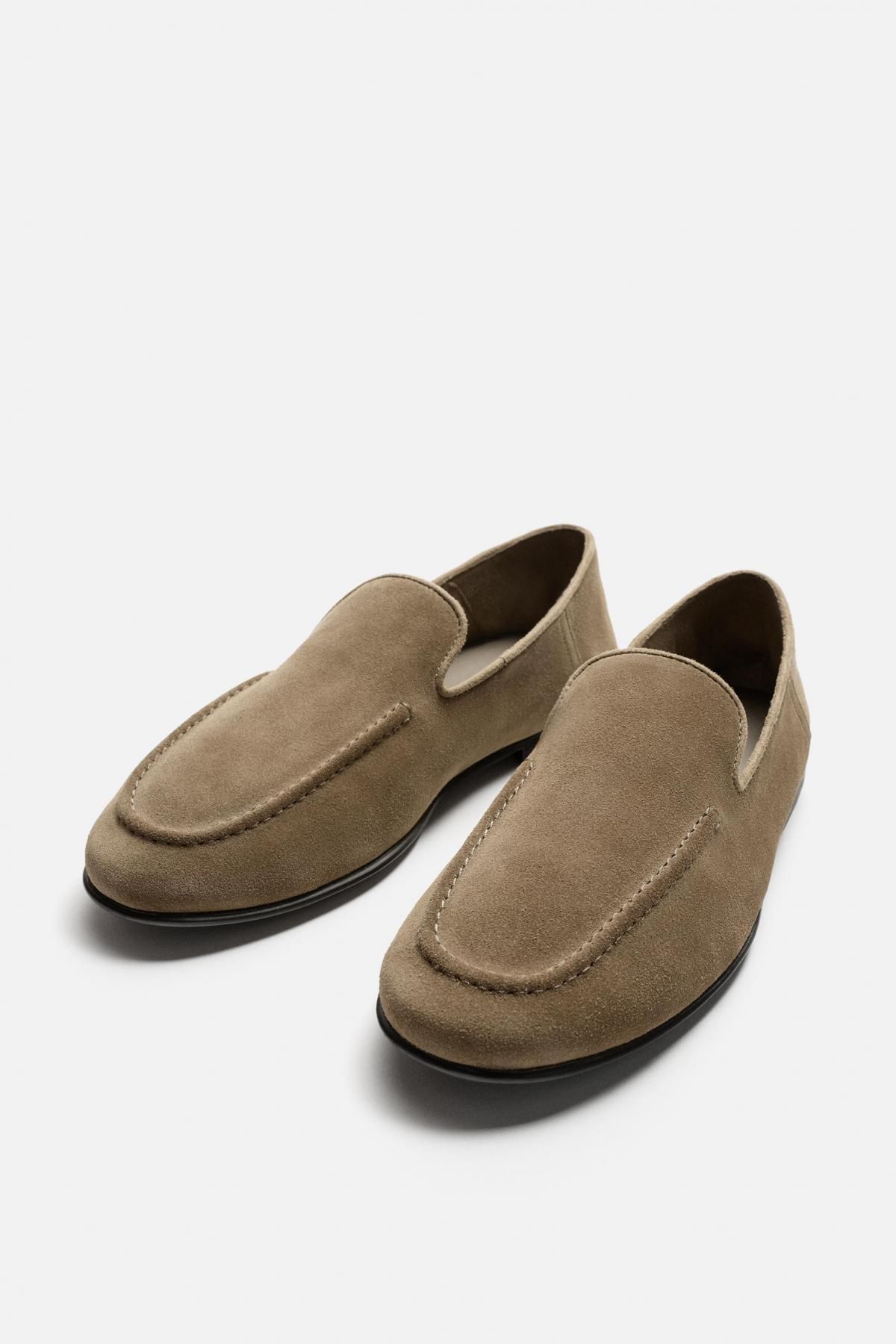 자라 스웨이드 레더 베이직 로퍼 2603/620 BEIGE - 상세 이미지 2