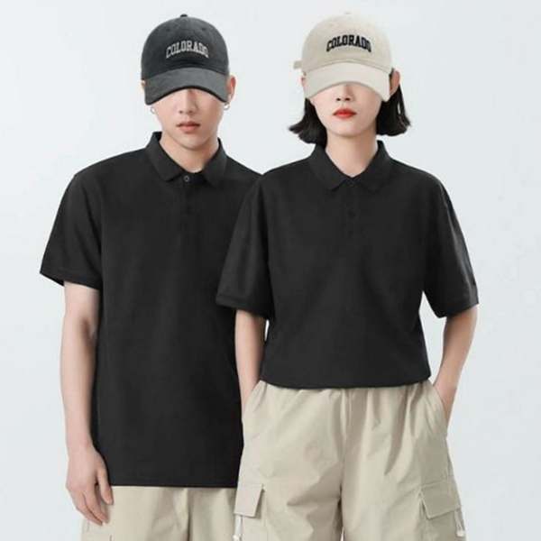 데일리 남녀공용 카라 티 오버핏 남녀공용 반팔 티 캐주얼 - 상품 이미지