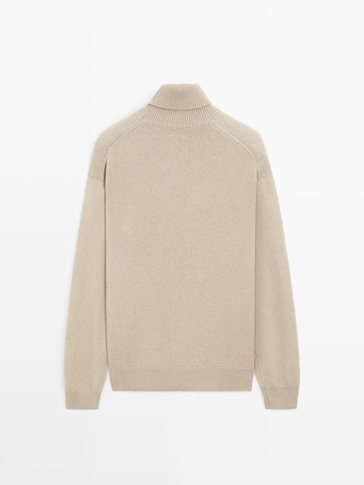 마시모두띠 울블렌드 터틀넥 케이블 니트 스웨터 1152/233 BEIGE 이미지 7