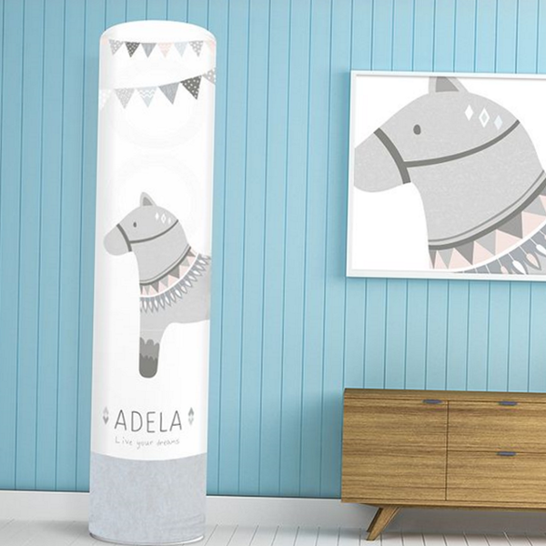 인테리어 스탠드 에어컨 커버 패브릭 원형 에어컨 커버 덮개