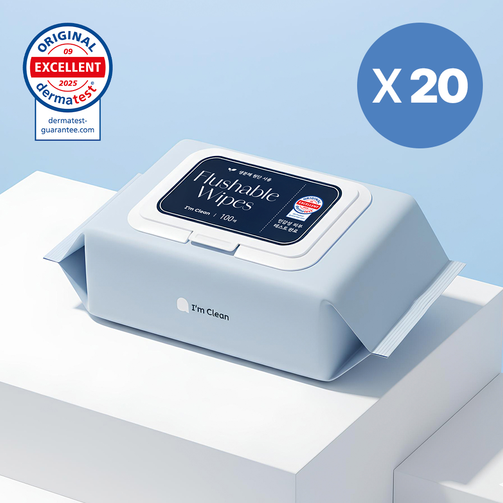 아임클린 비데티슈 아기 비데 물티슈 100매, 20개