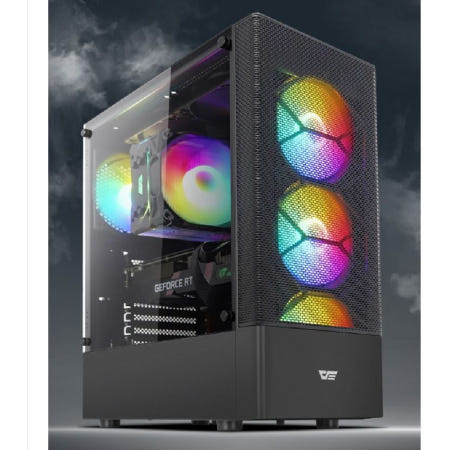 darkFlash 미들타워 PC케이스 DK200 강화유리 블랙