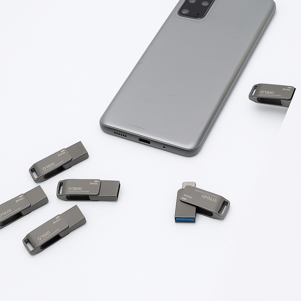64GB 핸드폰 USB메모리 [무료인쇄] C타입+A타입 갤럭시 아이폰 사진 영상저장 - 상세 이미지 2