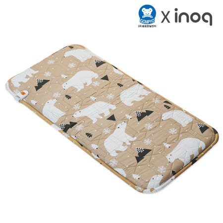 이노크아든 항균 전기방석 베어베이지 2인용 사무실 캠핑 가정용 온열방석 의자 소파