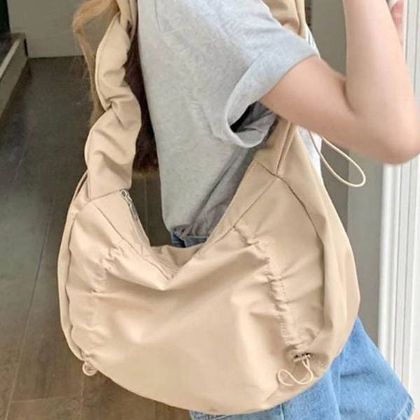빅사이즈 여성 숄더백 곱창 여자 숄더백 데일리 나일론 - 상품 이미지