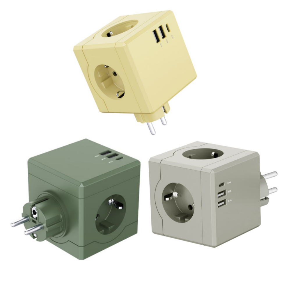 에코너 MT01 큐브 고용량멀티탭 전기콘센트 USB C타입 충전기 제품 이미지