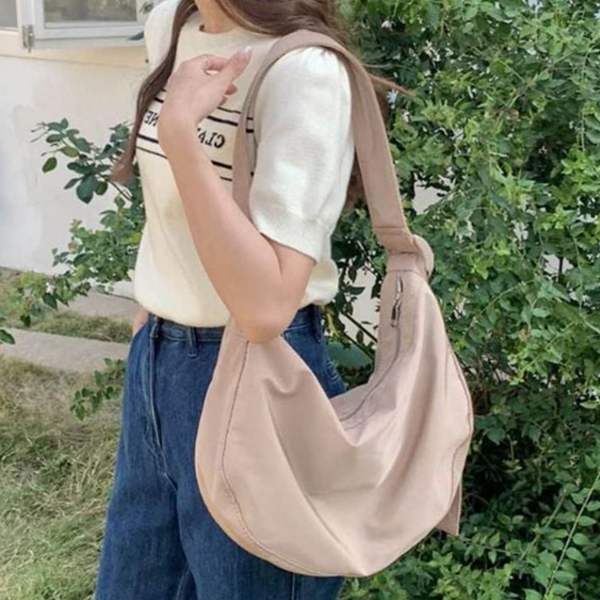데일리 여성 숄더백 베이직 반달 숄더백 캐주얼 크로스 - 상품 이미지