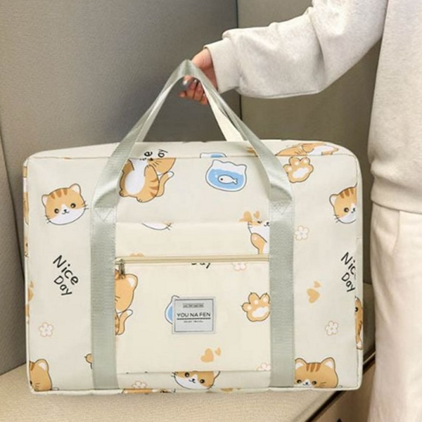 접이식 이불 수납 가방 캐릭터 폴리에스터 이불 가방 대용량 - 메인 이미지