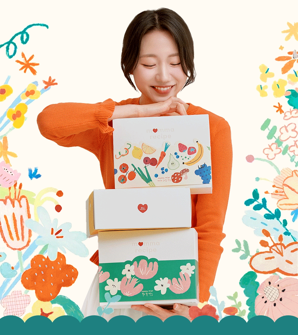 [임신출산축하] 맘마레시피 야채과일 원물 간식 선물박스 임산부 산모 임밍아웃 출산 조리원축하