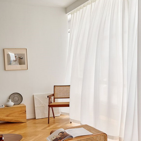 도톰 쉬폰 커튼 호텔식 사생활 보호 커튼 먼지없는
