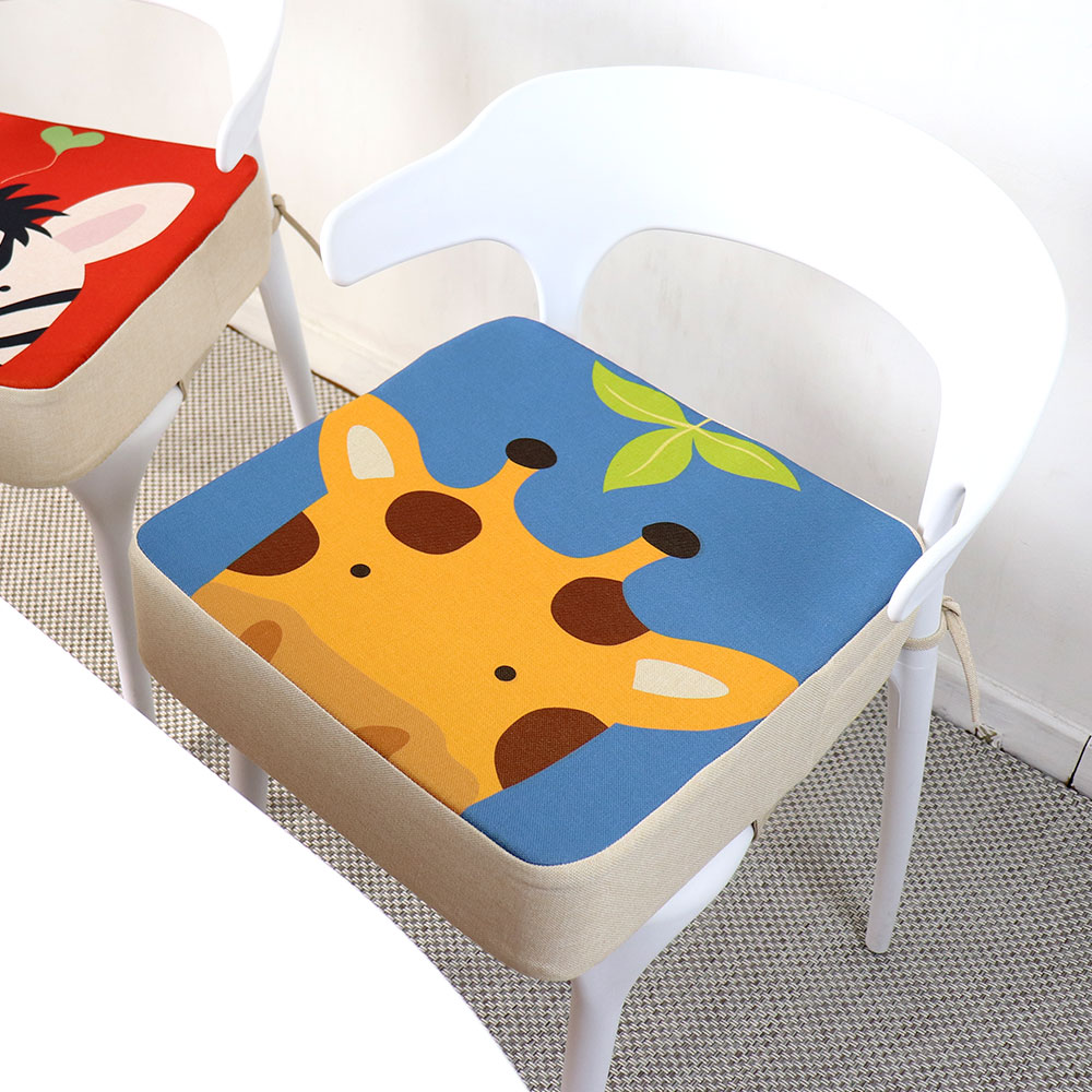 유아 키높이방석 두꺼운 높이조절 어린이 아기 높은 식탁의자방석 쿠션 기린 5cm 제품 이미지