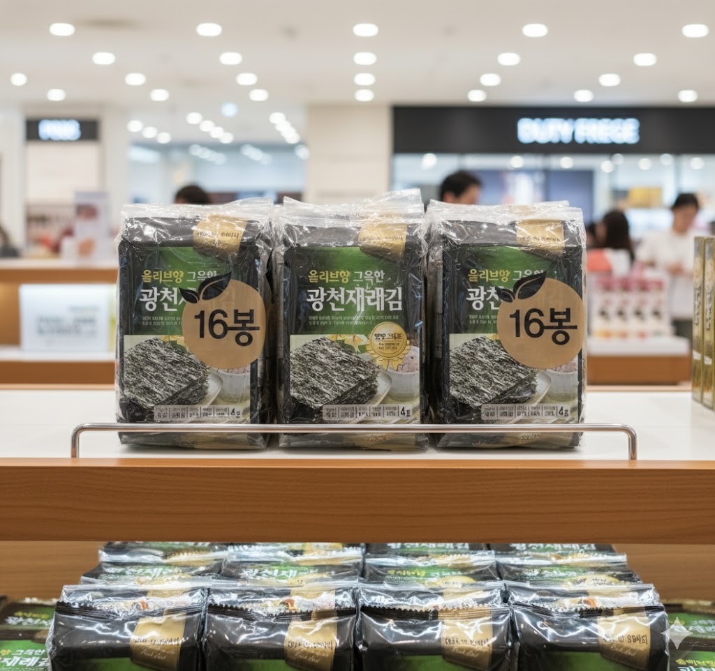 명식품본사 광천재래김 4g 16개 1+1 32개 올리브김 파래 들기름 식당식자재 도매가 이미지 8