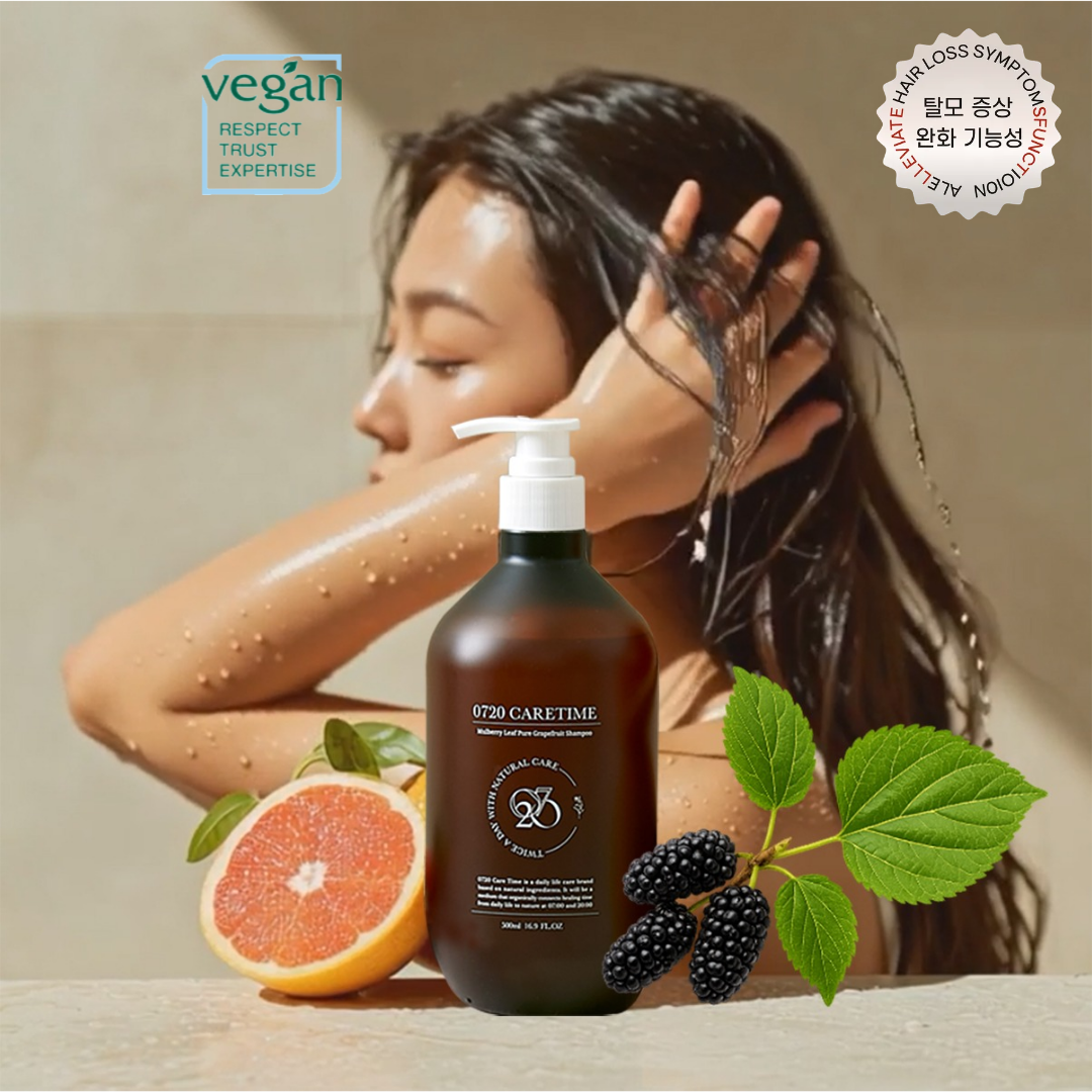 탈모샴푸 맥주효모 멀버리 약산성 두피 비건 탈모완화 자몽향 샴푸 엘누아르 500ml, 1개 - 상세 이미지 2