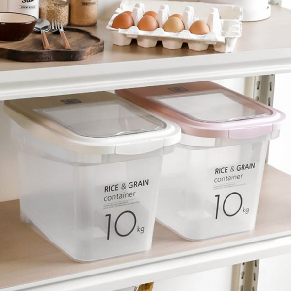 대용량 쌀 보관함 밀폐 쌀통 10kg 제습제 - 상품 이미지