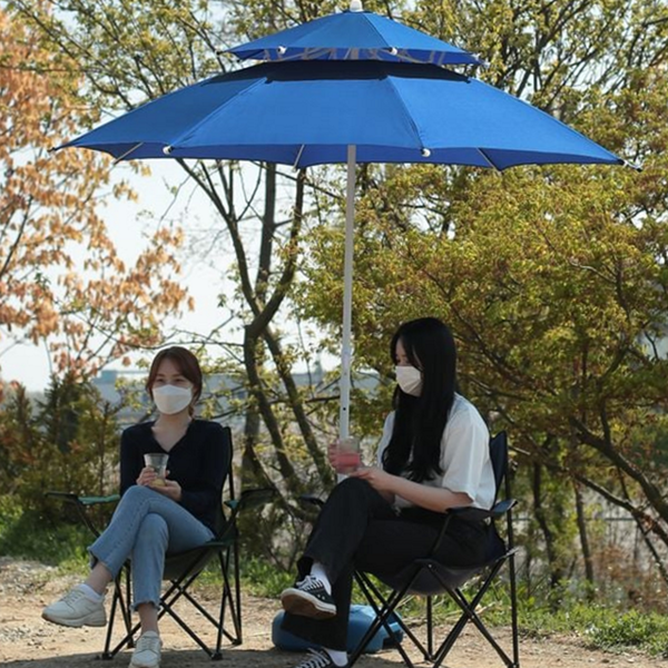 대형 야외 파라솔 접이식 캠핑 파라솔 그늘막 휴대용 - 메인 이미지