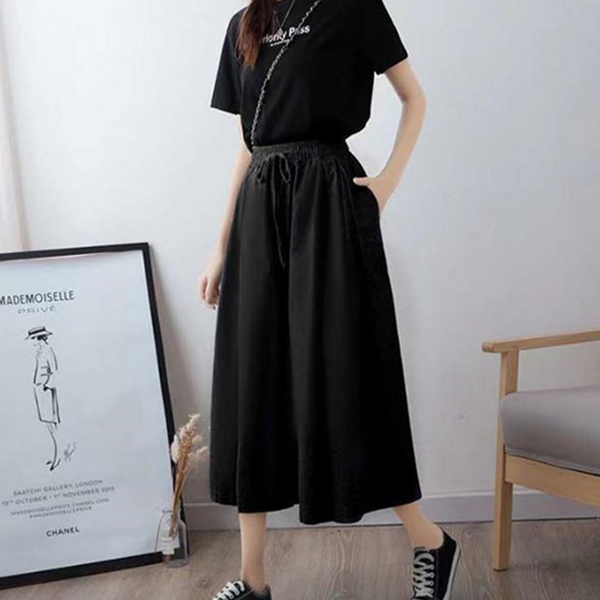 데일리 여성 치마 바지 캐주얼 와이드 치마 바지 통바지 - 상품 이미지