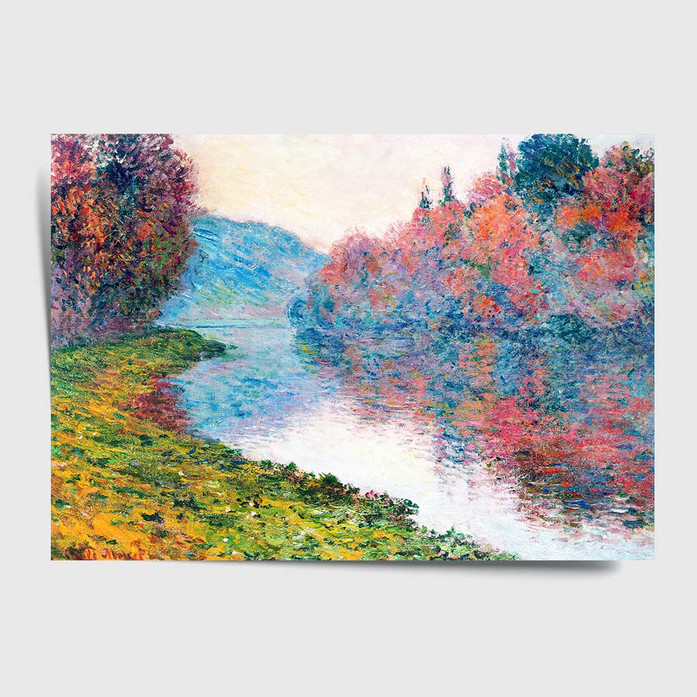 클로드 모네 인테리어 그림 액자 포스터 명화 Banks of the Seine 1884 - 상세 이미지 2