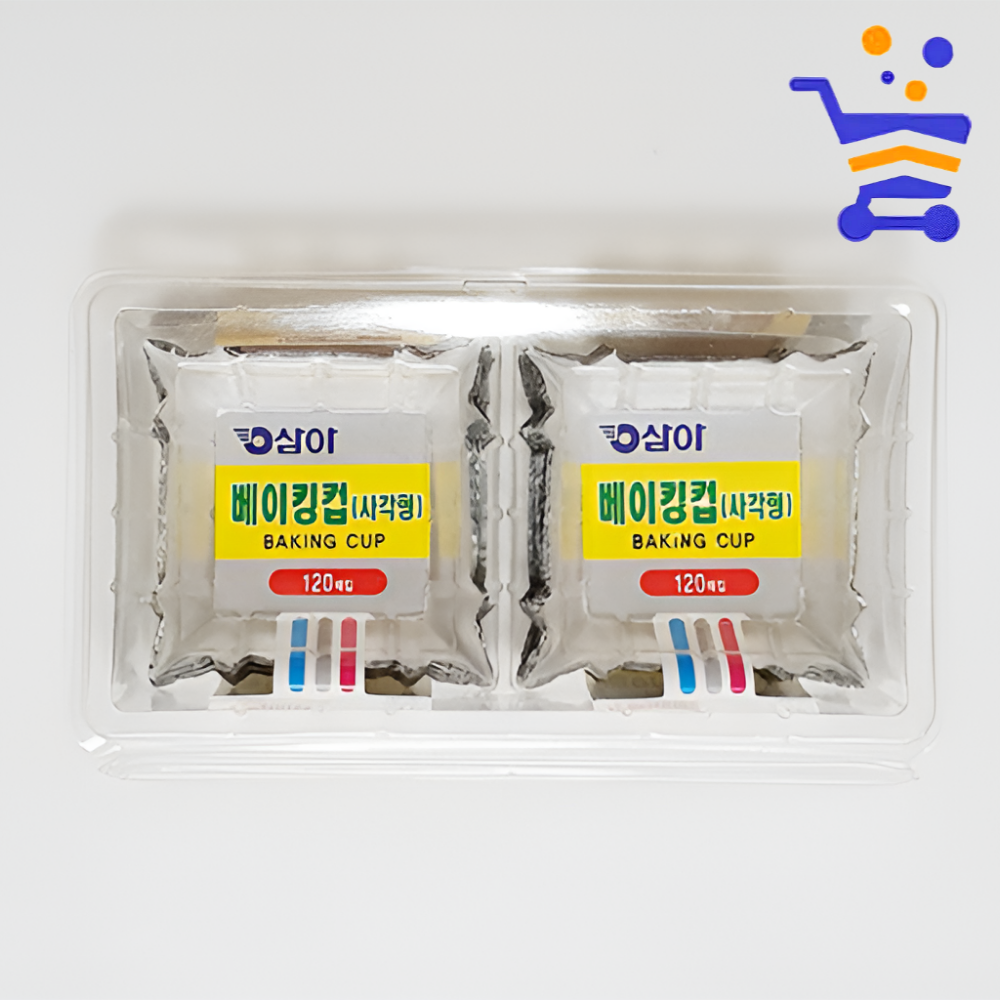 국산 컵케익 베이킹컵 사각형 45mm 120매입 (2035) - 메인 이미지