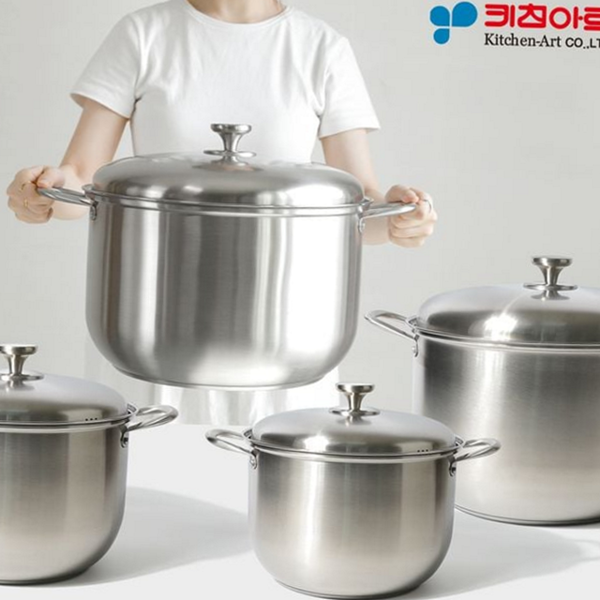 인덕션 대용량 곰솥 304 스텐 곰솥 스테인리스 육수냄비 - 상품 이미지