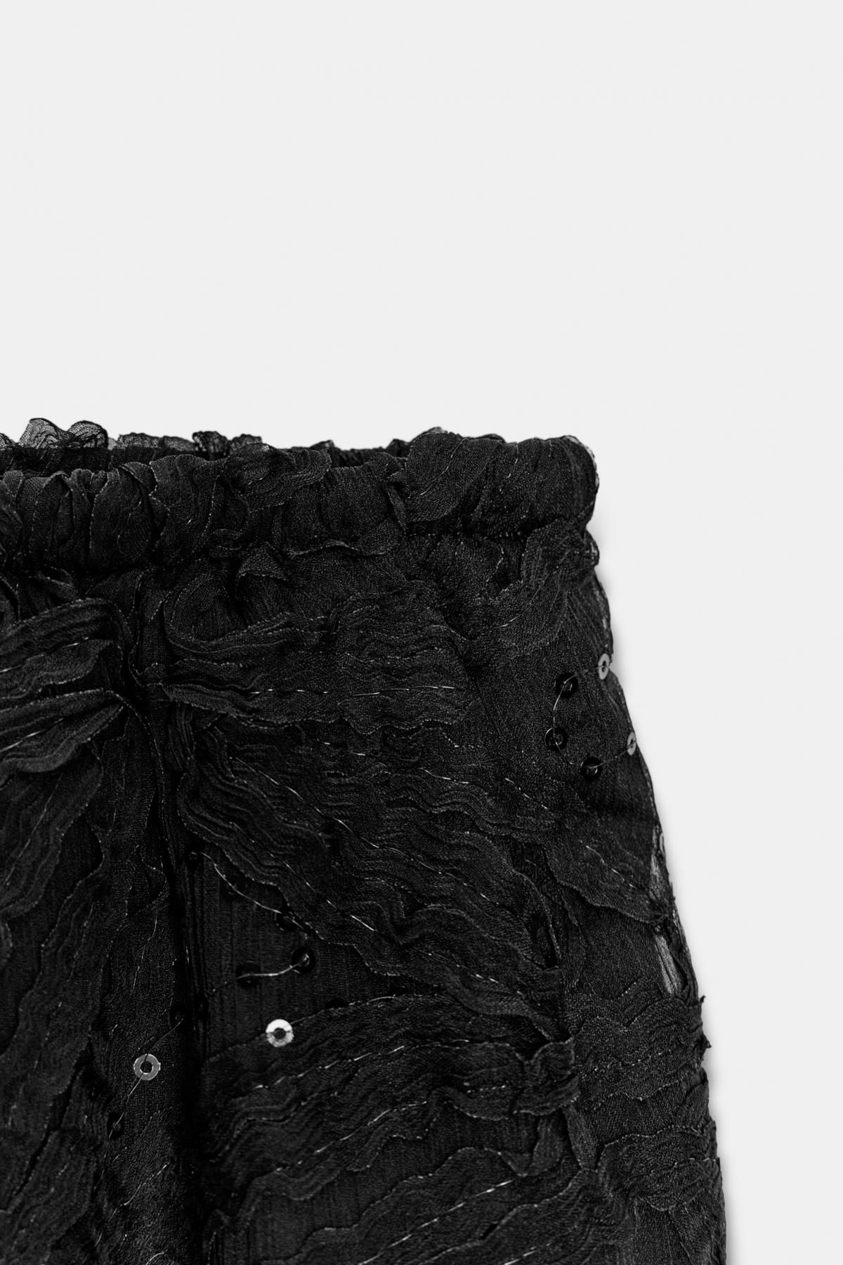 자라 글리터 시퀸 벌룬 팬츠 9721/636 BLACK - 상세 이미지 4