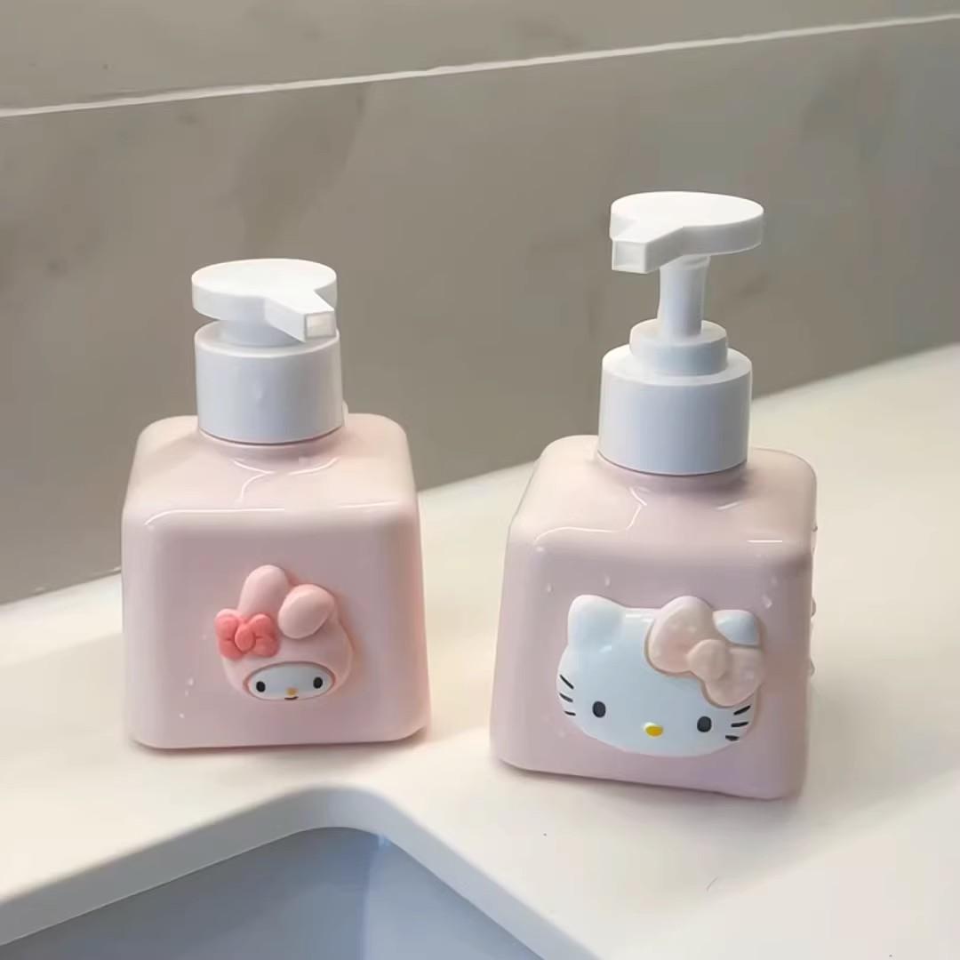 산리오 샴푸통 디스펜서 세제통 펌프통 샴푸통 리필통 헬로 키티 마이멜로디 헬로키티 병 - 상세 이미지 2