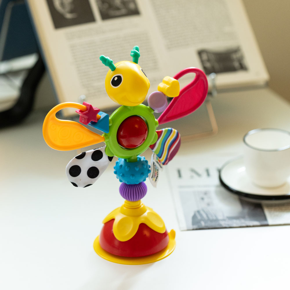 라마즈 나비 흡착 회전 딸랑이 신생아 백일 돌아기 장난감 이유식 필수템
