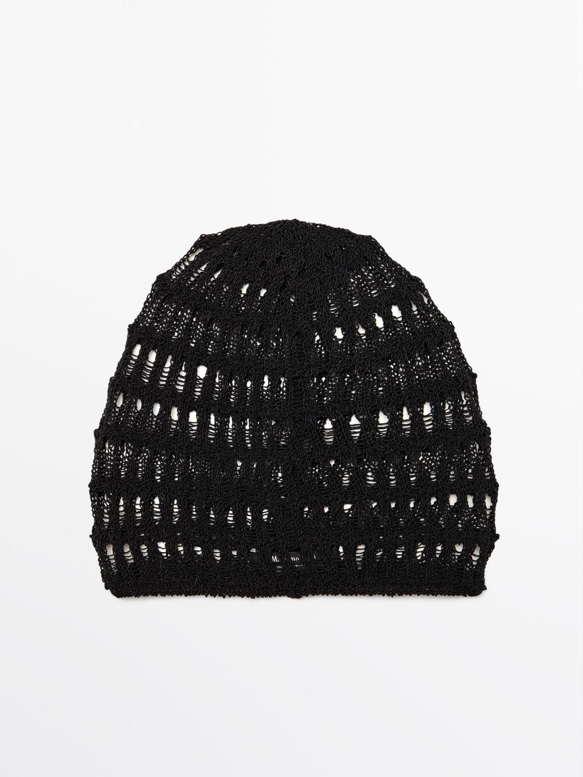 마시모두띠 트렌디 오픈워크 크로셰 비니 4613/661 BLACK - 메인 이미지