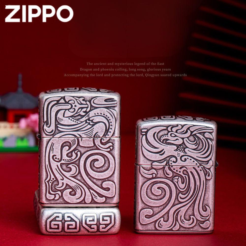 ZIPPO 정품 라이터 (단품) 행운기원 용봉화명 방풍호롱 미국정품 지포라이터 남친 아버지 생일 새해 선물용 - 상세 이미지 2