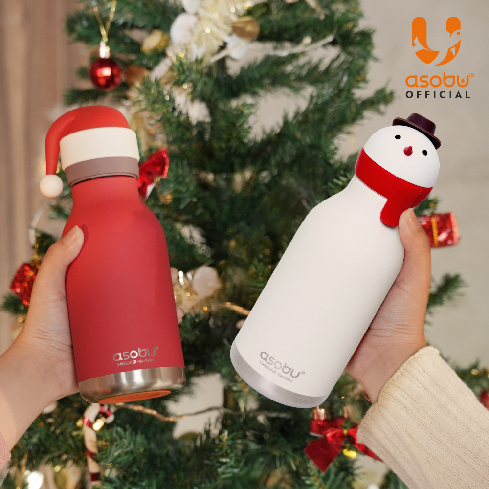 아소부 스테인레스 보온보냉 캐릭터 텀블러 베스티 460ml, 스노우맨 - 상세 이미지 3