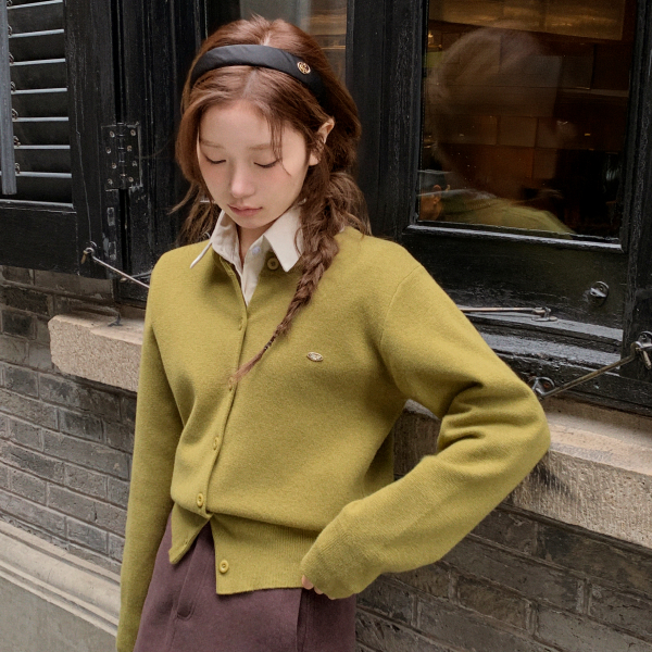 [자체제작] (MADE) 핏2타입 팬던트 라운드넥 울 니트 가디건 cd3524 제품 이미지