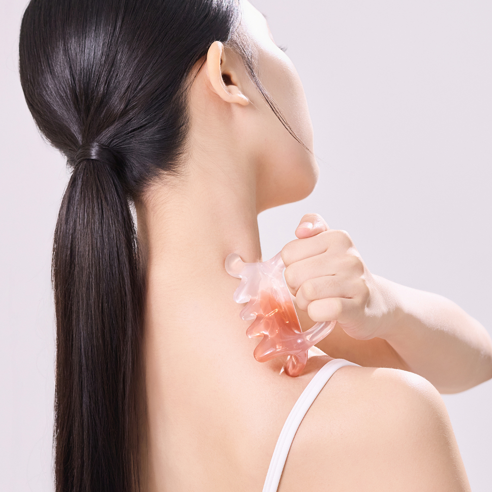모매착 괄사 마사지 얼굴 마사지기 종아리 두피 목 승모근 경락 림프순환 바디괄사 - 상세 이미지 3