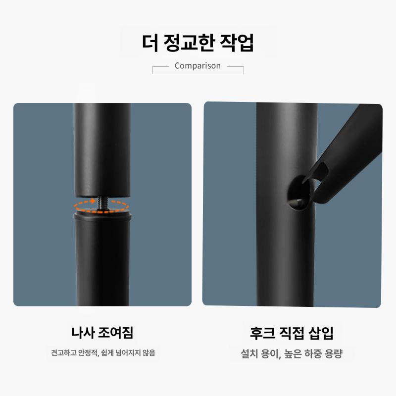 스테인레스 이동식 행거 스탠드 옷걸이 매장 의류 정리 - 상세 이미지 5