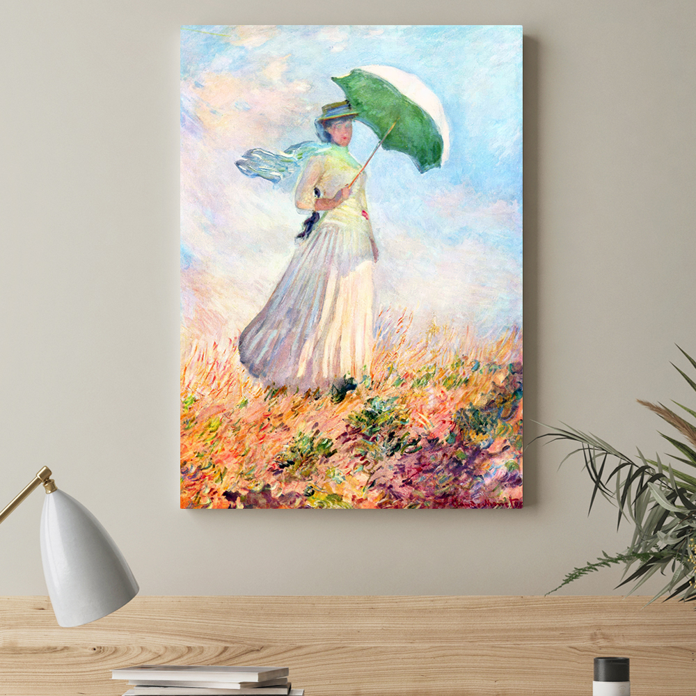 클로드 모네 인테리어 그림 액자 포스터 명화 Woman with a Parasol 2 - 상품 이미지