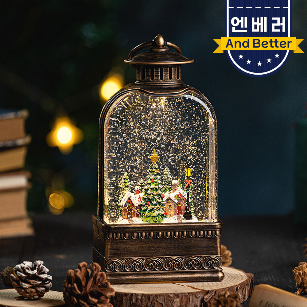 2025 크리스마스 소품 오르골 크리스마스선물 눈사람 스노우볼 조명 산타클로스 - 상세 이미지 2