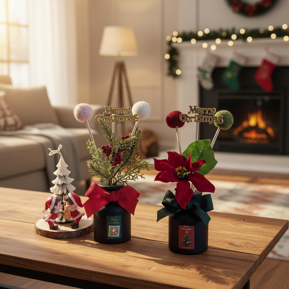 크리스마스 디퓨저 2종 세트 호텔 백화점 카페 현관 인테리어 거실 방향제 집들이 선물