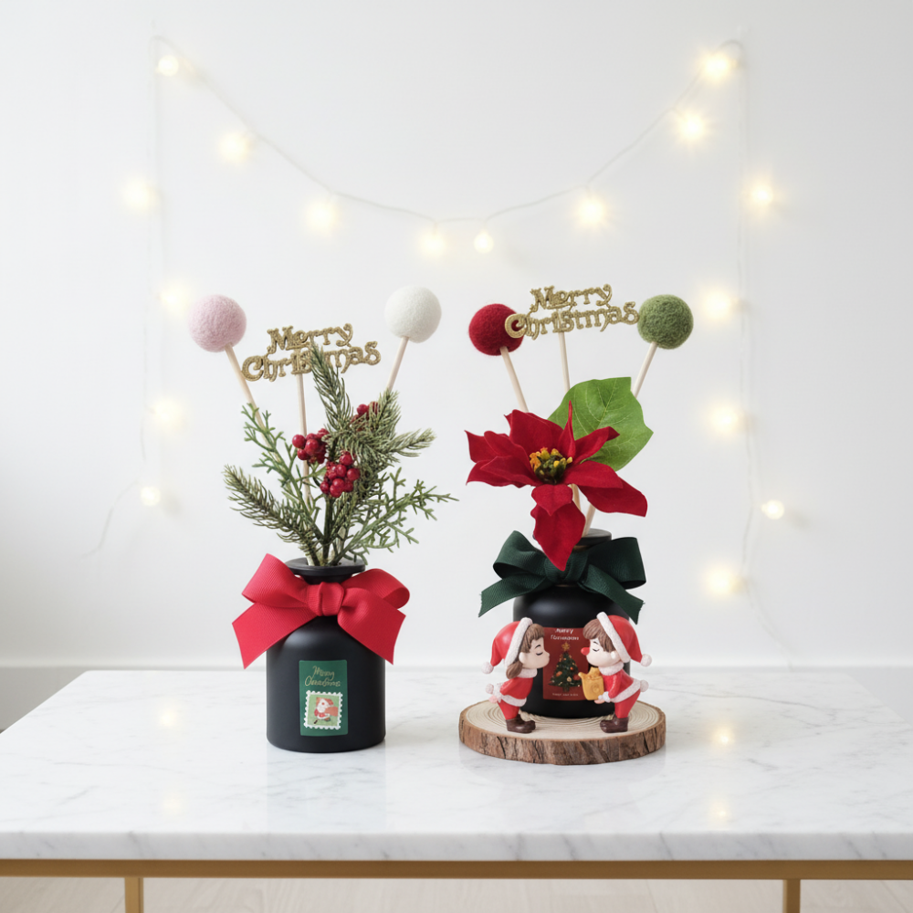크리스마스 디퓨저 2종 세트 호텔 백화점 카페 현관 인테리어 거실 방향제 집들이 선물