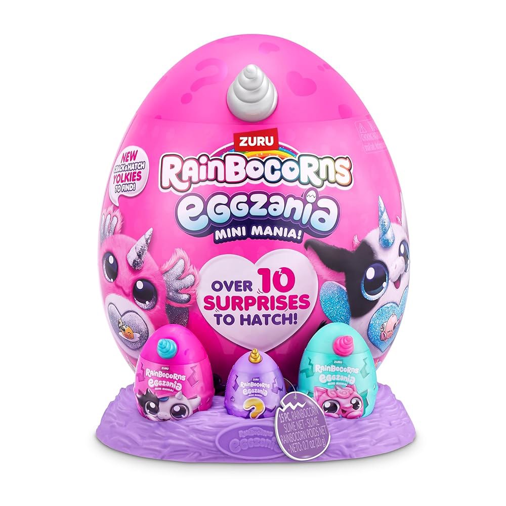 Rainbocorns Eggzania 미니 매니아 소 언박싱, 장난감, 플러시 소녀를 위한 부드러운 하는 ZURU 상상 제작 서프라이즈 아이디어 동물 놀이를 Axolotl - 상세 이미지 3