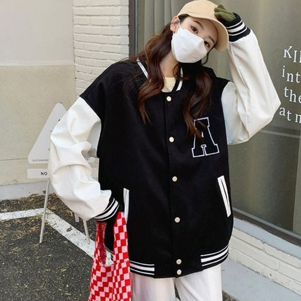 루즈핏 여성 야구 점퍼 데일리 여성 점퍼 아우터 간절기 - 상품 이미지