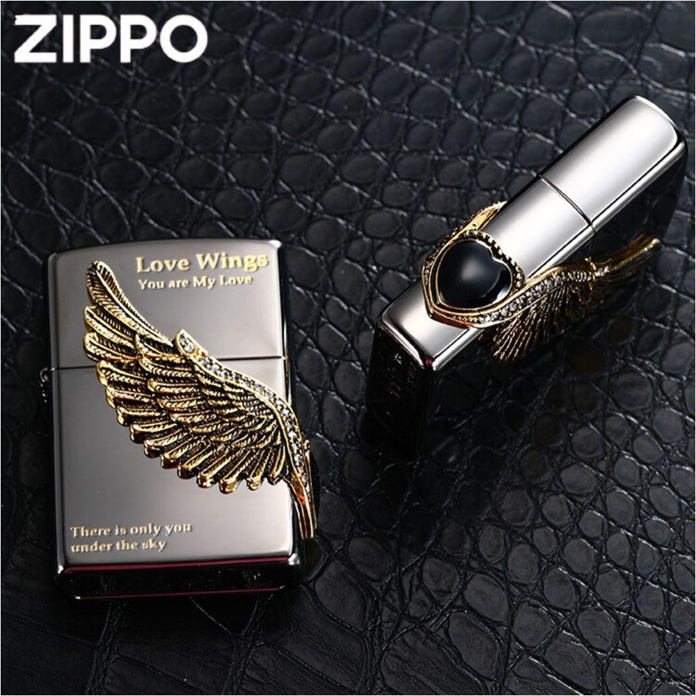 ZIPPO 라이터 (선물상자세트) 블랙아이스윙 핸드메이드 지포라이터 남자친구 생일 - 상품 이미지