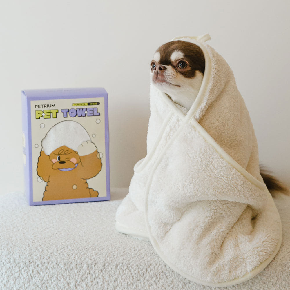 펫트리움 펫타올 강아지 고양이 목욕 수건 애견타올 담요 - 상세 이미지 5